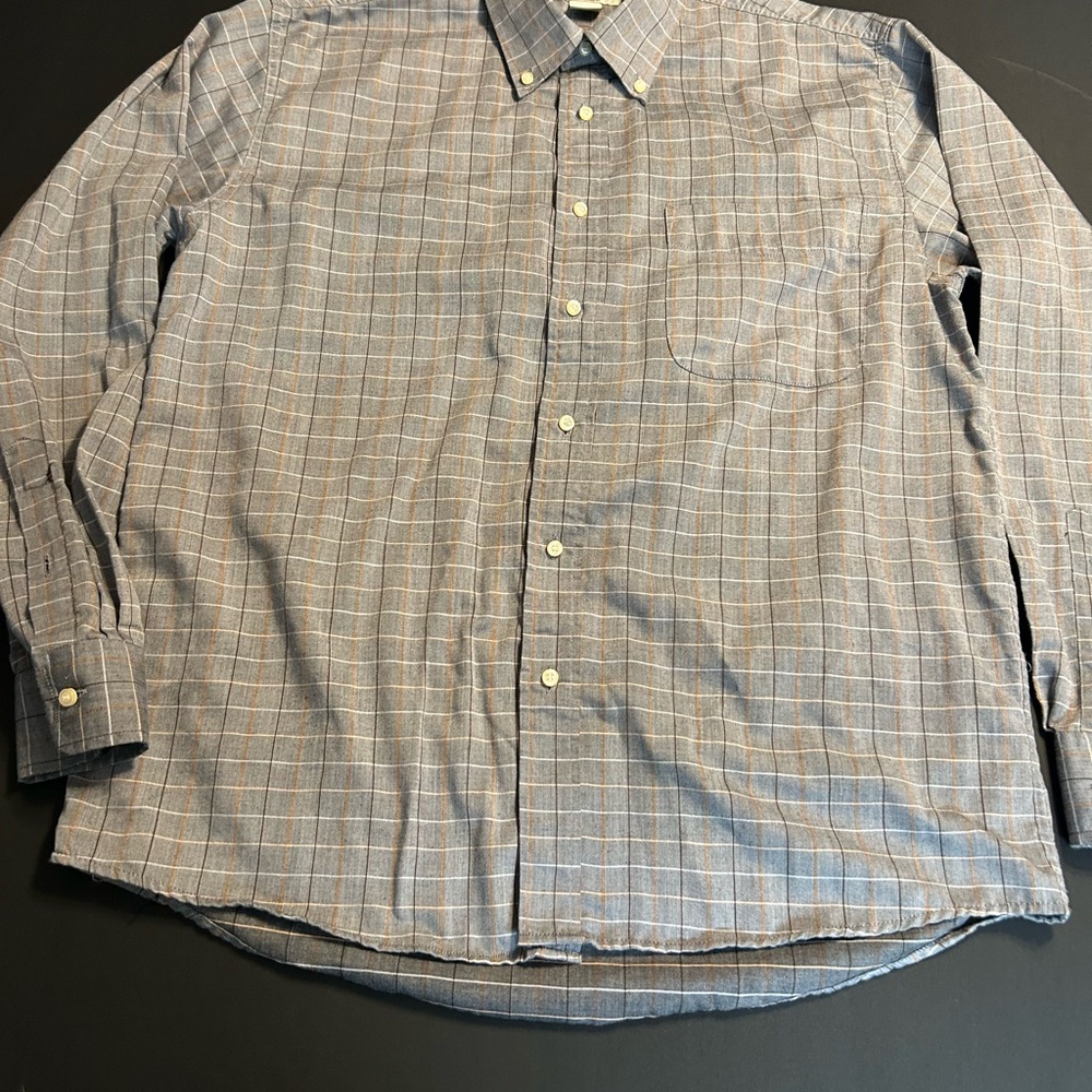 Ivy Crew Options Gray/Black Plaid Men's Shirt Size Medium